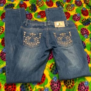 Twelve K Blue Skinny Jeans. Waist Size 27, length 37.
